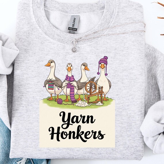 Crochet Goose Sweatshirt: Funny Goose Lover Crewneck