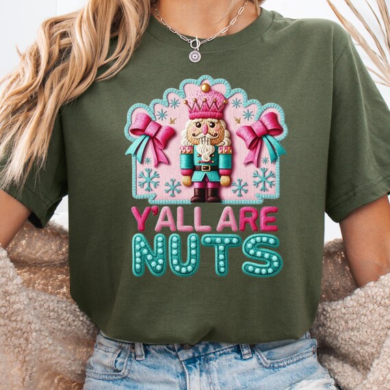 Funny Nutcracker Christmas T-Shirt: Faux Yarn Holiday Tee
