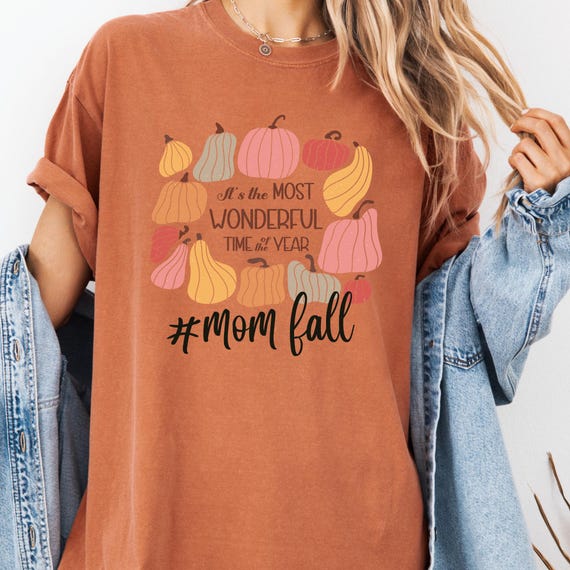 Boho Fall Mom Shirt Gift For Mom, Thanksgiving Shirt Pumpkin Patch Shirt, Retro Fall Mom Shirt Wildflower Shirt, Women Fall   Floral  Shirt