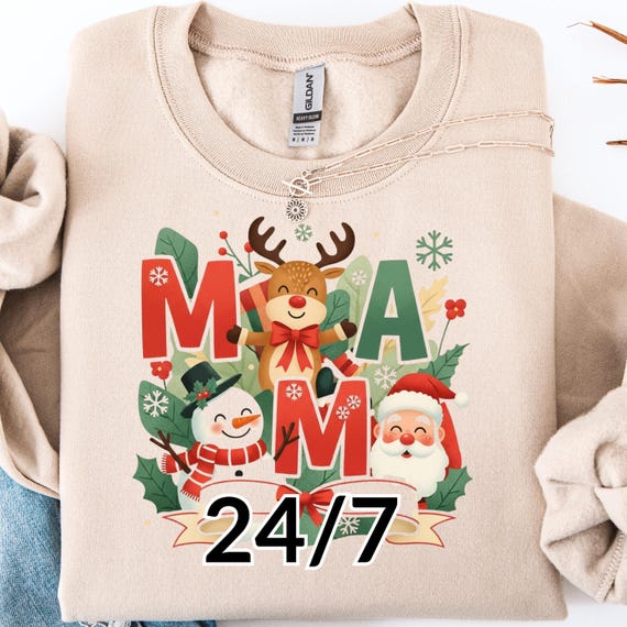 Christmas Mama Shirt, Festive shirt for Holiday Lovers, Xmas Mom Gift