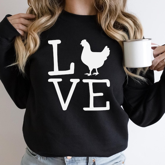 Chicken Lover Sweatshirt,  Funny Chicken Graphic,  Farm Life Apparel,  Cozy Pullover shirt, Gift for Poultry Enthusiast, Chicken Mom Sweater