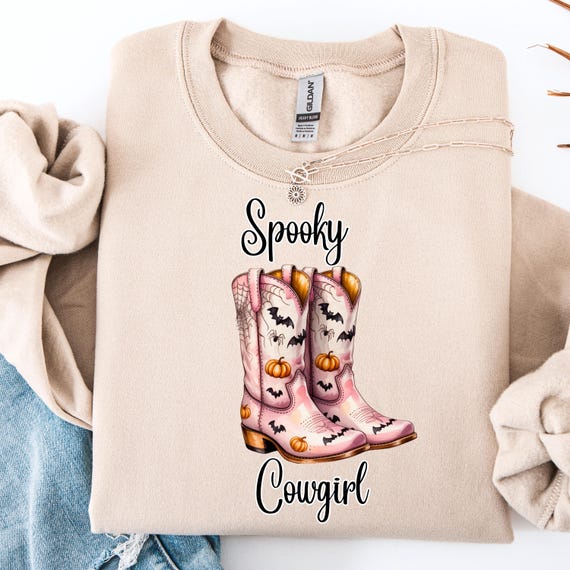Spooky Cowgirl Shirt for Halloween Lovers, Western Tee, Gift for Country Fans, Cowgirl T-Shirt, Halloween Cowgirl Tee, Fun Western Shirt