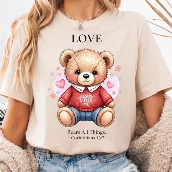 Valentine Bear Faith T-Shirt | Religious Valentine Tee