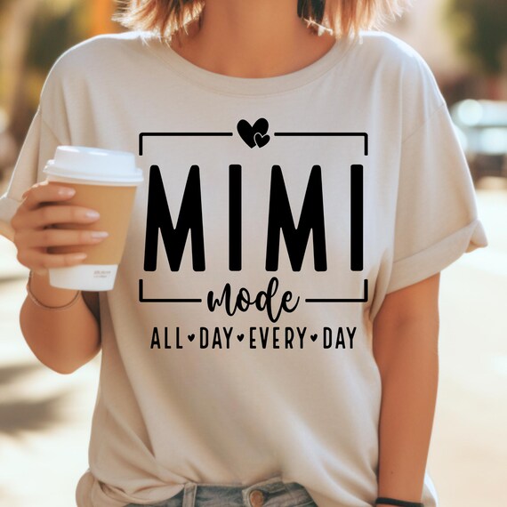MImi Mode Tee, Mimi Mode Gift Shirt for Grandma, Family Reunion T-Shirt, Short Sleeve Top, Stylish Mimi Mode Apparel, Cute