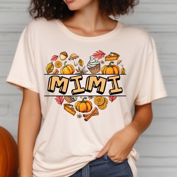 Pumpkin Heart Shirt Mimi Fall Shirt, Fall Heart Shirt Cute Fall Shirt, Pumpkin Fall Shirt Fall Season Shirt, Fall Shirt For Women Fall Mom