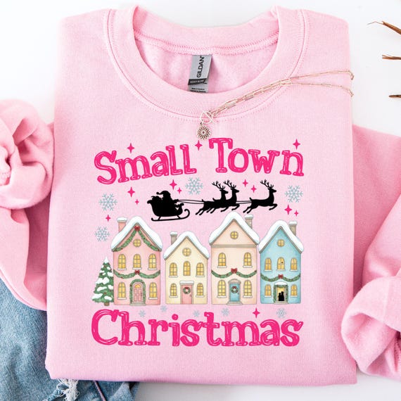 Small Town Christmas Sweatshirt, Festive Holiday Shirt
