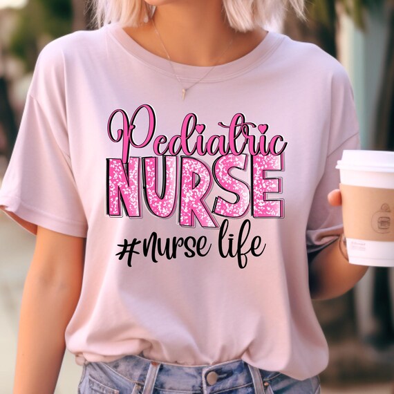 Girly Pink Pediatric Nurse Tee, Nurse Gift Shirt, Unisex Jersey Short Sleeve T-Shirt, Medical Staff Top, Healthcare Worker Apparel gift