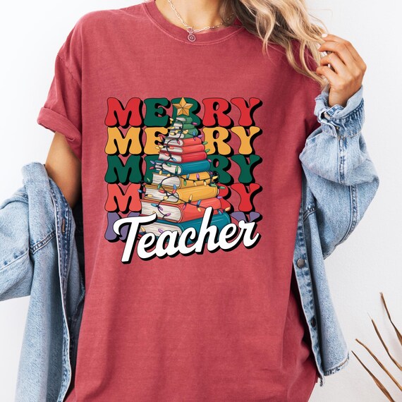 Festive Teacher Sweatshirt Gift for Christmas and Holidays