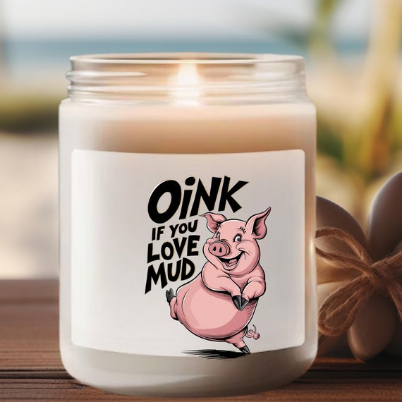 Cute Pig Gift Gift For Pig Lover,Natural Soy Candle Funny Pig Gift Unique Candle Gift,Pig Kitchen Decor Scented Soy Candle Pig Gift For Her