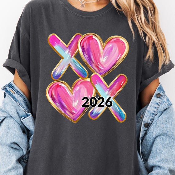 Valentine's Day Shirt, XO Heart Tee for 2026 Celebration, Romantic T-Shirt Love Gift