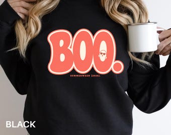 Retro Geist Summerween Sweatshirt, Groovy Gruselige Saison Pullover