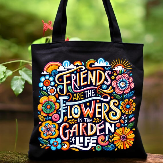 Friend Gift Tote Bag Best Friend Canvas Tote,  Reusable Shopping Bag Eco-Friendly Shoulder Bag, BFF Birthday Present Quote Tote for friend