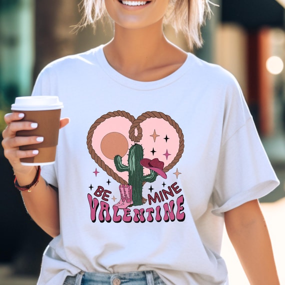 Western Valentine, Cowgirl Shirt, Western SHIRT, Gift For Her, Valentine Day Shirt, Cactus Shirt, Country Valentine, Valentines Day