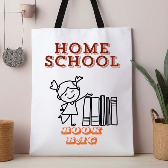 Back To School Teacher Tote Bags, Gift Homeschool Mom Library Tote Bag, Library Book Bag Canvas Tote Bag, Kids Tote Bag Home School Tote Bag