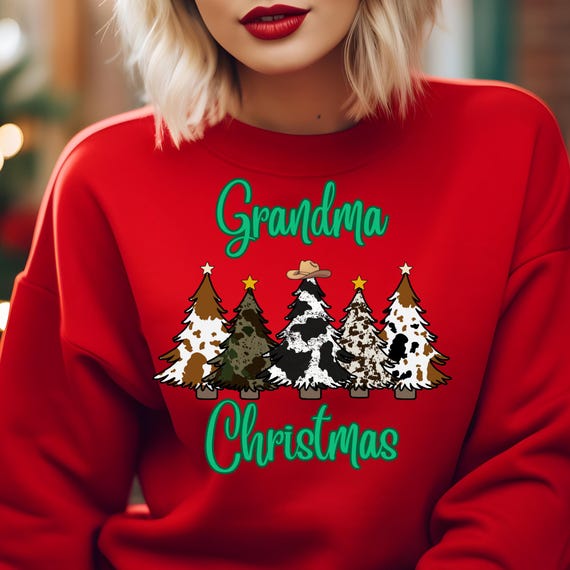 Retro Xmas Grandma Cowgirl Sweatshirt ,Western Grandma Shirt Christmas Sweatshirt, Country Grandma Shirt New Grandma Gift,Mom Christmas Gift
