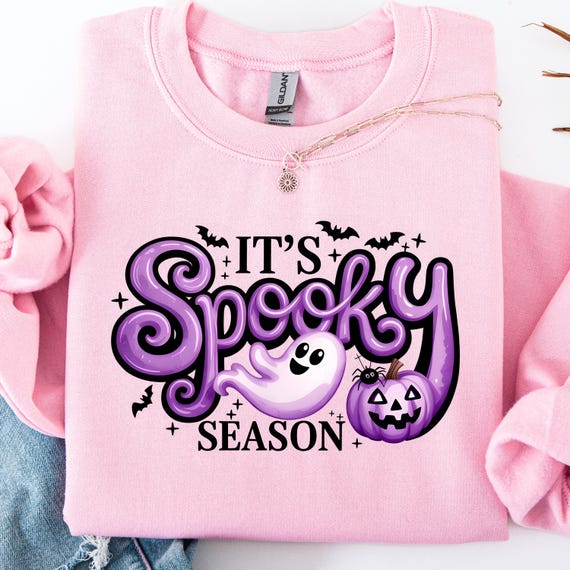 Preppy Ghost Sweatshirt: Halloween Crewneck - Spooky Season Apparel