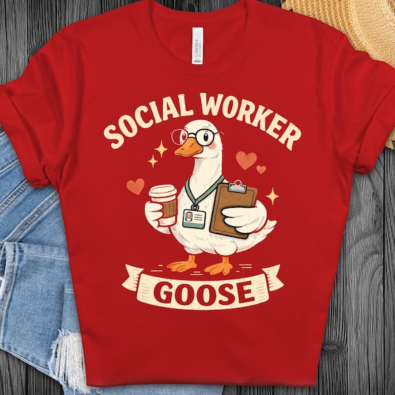 Social Worker Goose Shirt, Goose Lover Gift Social Work T-Shirt