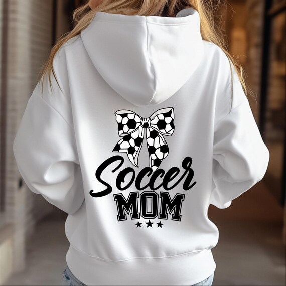Mom Soccer Zippered Hoodie, Gift for Mom Soccer Lover, Sports Fan Sweatshirt, Mother's Day Gift, Soccer Mom Zippered Jacket