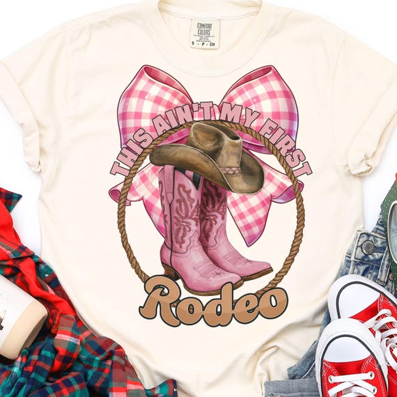 Western comfort color Tee for Cowgirl, Cowboy Boot Gift, Country Style T-Shirt, Pink Rodeo Tee