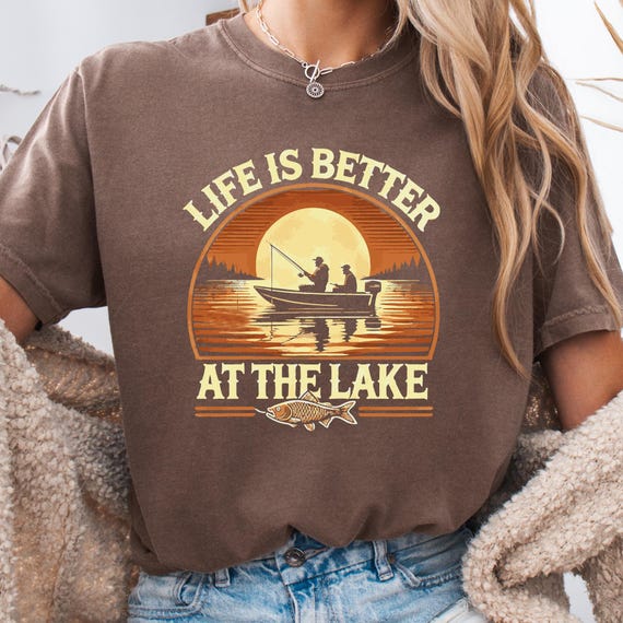 Lake Lover T-shirt Comfort Color Tee,  Garment-Dyed Shirt Gift for Lake Group Trip, Lake Lover Gift Shirt
