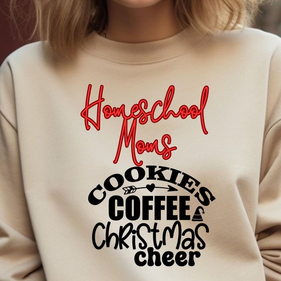 Xmas Home School Mom shirt Christmas Sweatshirt  Christmas Gift, Christmas Sweater Merry Christmas Most Wonderful Time Family Xmas shirt