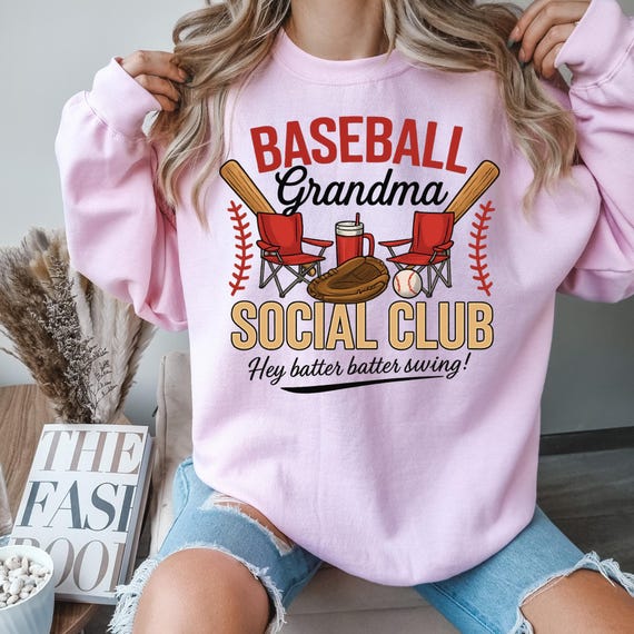 Baseball Grandma Shirt, Sports Lover shirt for Social Club, Baseball Fan Gift, Grandma Shirt, Baseball Social Club  Shirt Gift