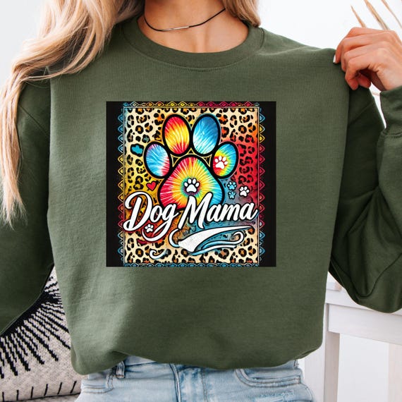 Leopard Dog Mama Sweatshirt Gift for Dog Mama sweatshirt, Fierce and  Furry Love with a Wild Style Twist, Gift for Dog Mom