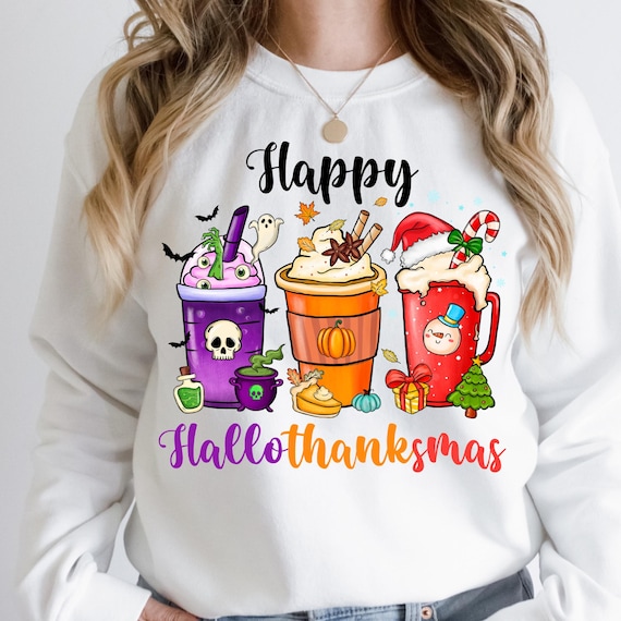 Hallothankmas Sweatshirt: Festive Holiday Crewneck Gift