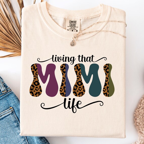 Mimi Life Shirt: Leopard Tee for Grandma Gift