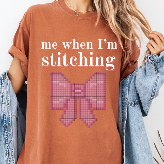 Cross Stitching T-Shirt: Craft Lover Gift