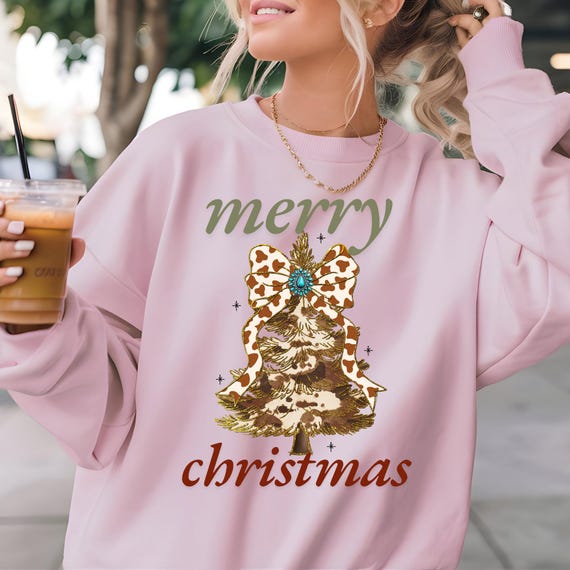 Girly Cowgirl Christmas Sweatshirt,  Cowgirl Christmas Gift,  Cowgirl Christmas Sweatshirt,  Western Holiday Gift, Festive Cowgirl sweater