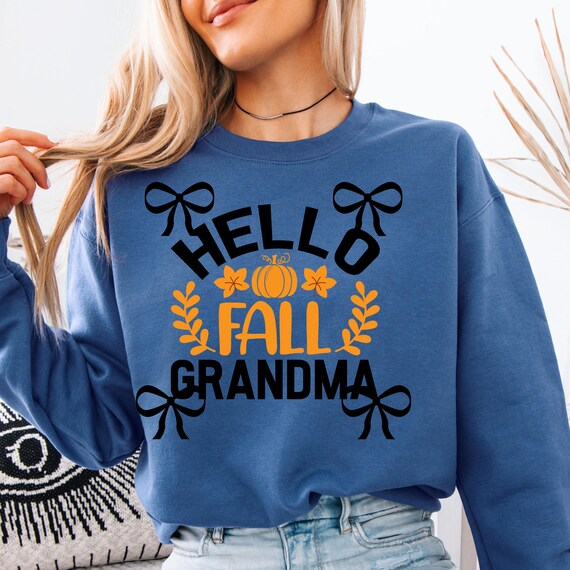 Fall Grandma Shirt, Hello Fall shirt for Grandmas, Autumn Lover Gift, Seasonal Grandma Shirt, Cute Fall Grandma  Shirt Gift