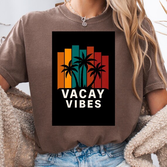 Vacation Vibes Unisex T-shirt, Beach Lover Comfort Color Tee, Gift for Vacation Group, Family Shirt Summer Holiday Tee