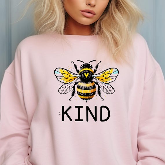 Retro Bee Kind Sweatshirt Gift for Bee Lover shirt, Groovy Vibes with a Sweet Reminder to Stay Kind