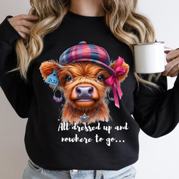Cow Sweater Heifer Sweatshirt,  Highland Cow Shirt Funny Cow Shirt, Heifer Cow Shirt, Love Cow Sweatshirt, Cow Lover gift for her
