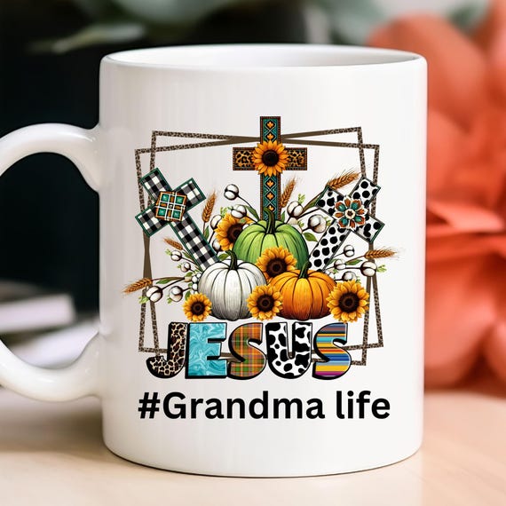 Grandma Religious Mug Fall Religious Mug,Gift For Grandma Mug Coffee Lover Gift,Ceramic Mug  Grandma Mug gift,Autumn Coffee Mug Gift For Her