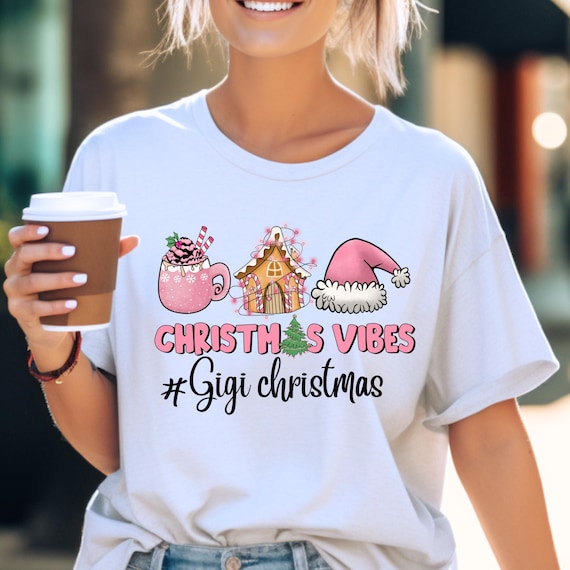 Girly Gigi Christmas Shirt Unisex Tee for Holiday Season, Festive Family Top, Xmas Gift Idea, Cute Winter Outfit, Pink Gigi  Shirt Gift