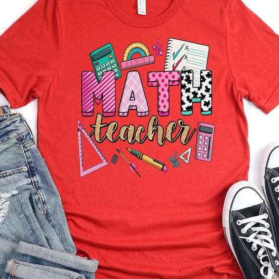 90s Math Teacher T-Shirt, Retro Style  Graphic Tee for Math Educators, Gift for Math Teacher Appreciation or Birthday