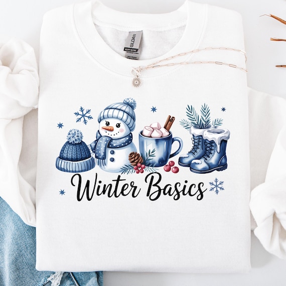 Winter Basics Shirt, Cozy Tee for Snow Lovers, Cold Weather Gift