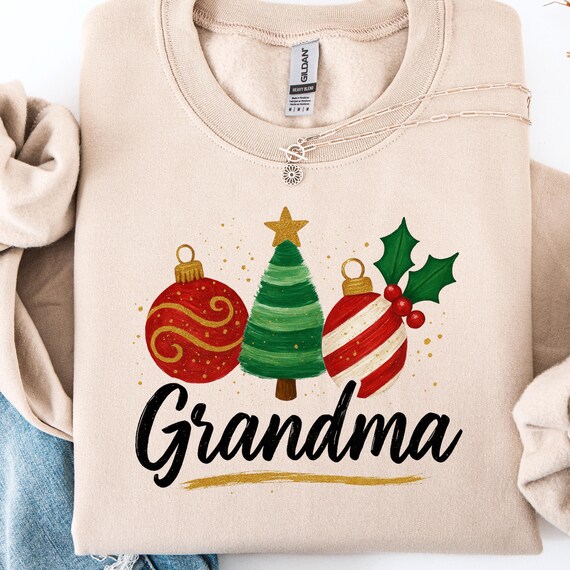 Christmas Grandma Sweatshirt, Holiday Sweater, Gift for Grandmas