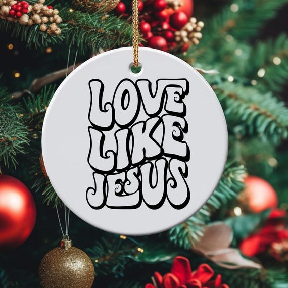 Love Like Jesus Religious Ornaments,Christian Ornaments Religious Gift,Christmas Nativity Jesus Ornament, Nativity Scene Jesus Is The Reason