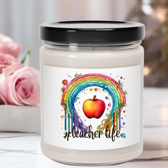 Teacher Appreciation Candle For Teacher, Teacher Candle Gift Thank You Teacher, Thank You Gift Best Teacher Gift,Christmas Teacher Gift Cute