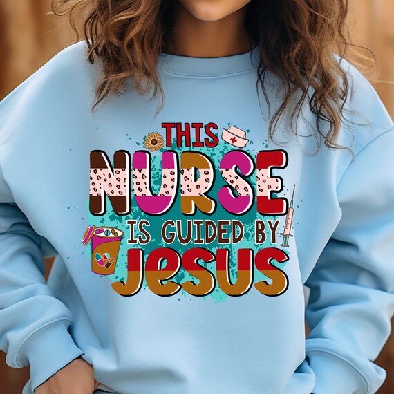 Guided By Jesus Nurse Registered Nurse Nurse Graduate Er Nurse Shirt,Nursing Student Gift New Nurse Gift Future Nurse Gift Nurse School Gif