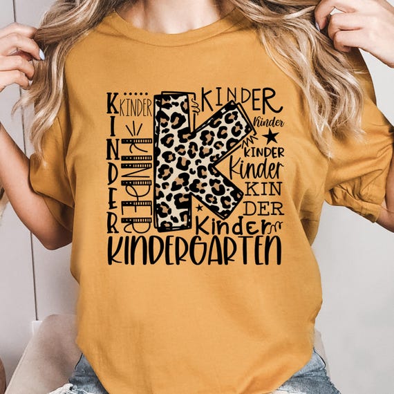 Leopard Print Teacher Shirt: Kindergarten Gift T-Shirt