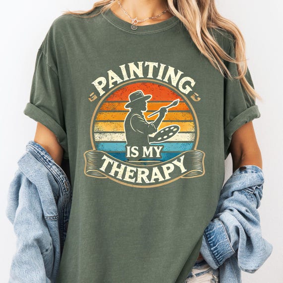Painter Lover Unisex Garment-Dyed T-shirt, Gift for Painting Group or club Artist Tee, Art Enthusiast Top, Creative