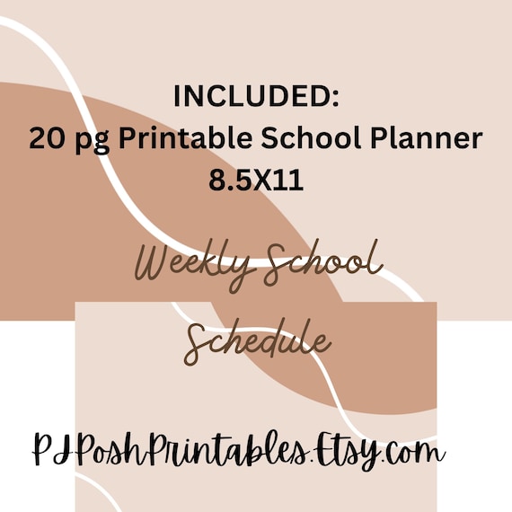 Student Planner Homeschool Planner Homework Planner,Planner Printable Back To School  Homeschool Schedule