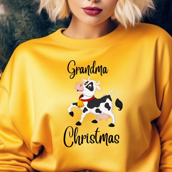 Cow Lover Xmas Gift For Grandma,  Grandma Xmas Shirt Grandma Sweatshirt,  Xmas Grandma Gift  Christmas Nana Shirt,  Christmas Mimi Shirt