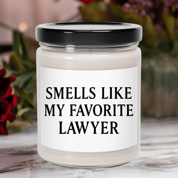 Funny Lawyer Thank You Candle scented soy candle, 9oz
