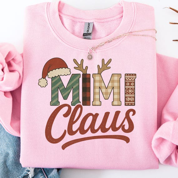 Mimi Claus Shirt, Festive Grandma Holiday Tee