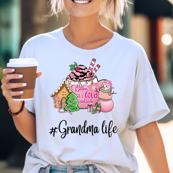 Christmas Grandma Shirt Holiday Life Tee Gift for Her Family Celebration